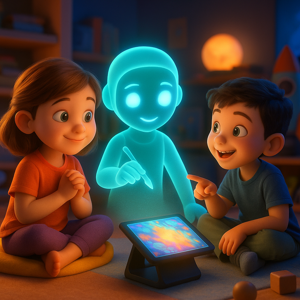 Kind erstellt Kunst mit KI